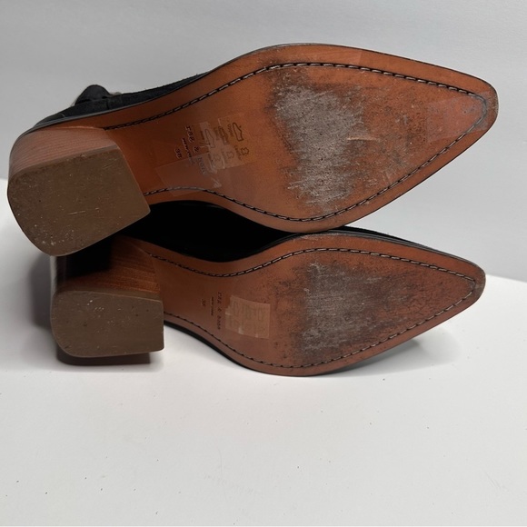 Rag & Bone Women's Fashion Boots with Heels Buckles Black Suede Size 38 - Picture 8 of 12